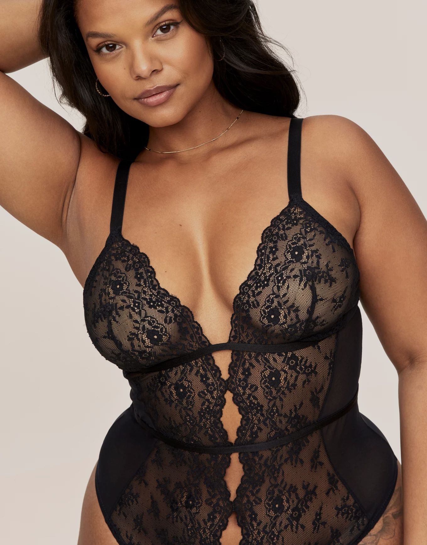 Adore Me Rosie Unlined Bodysuit 3X Black NWT