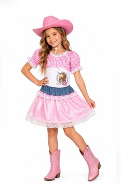 Forum Novelties Western Pink Cowgirl Size: Medium (8-10) Halloween Costume