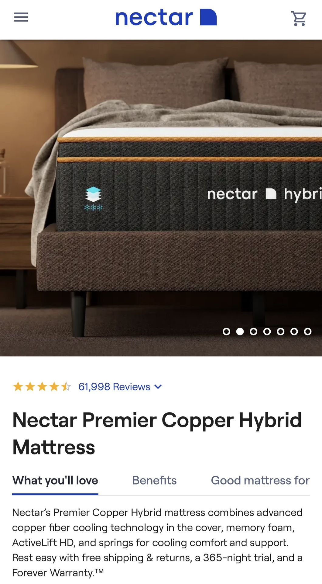 Nectar Premium Copper Hybrid King Mattress