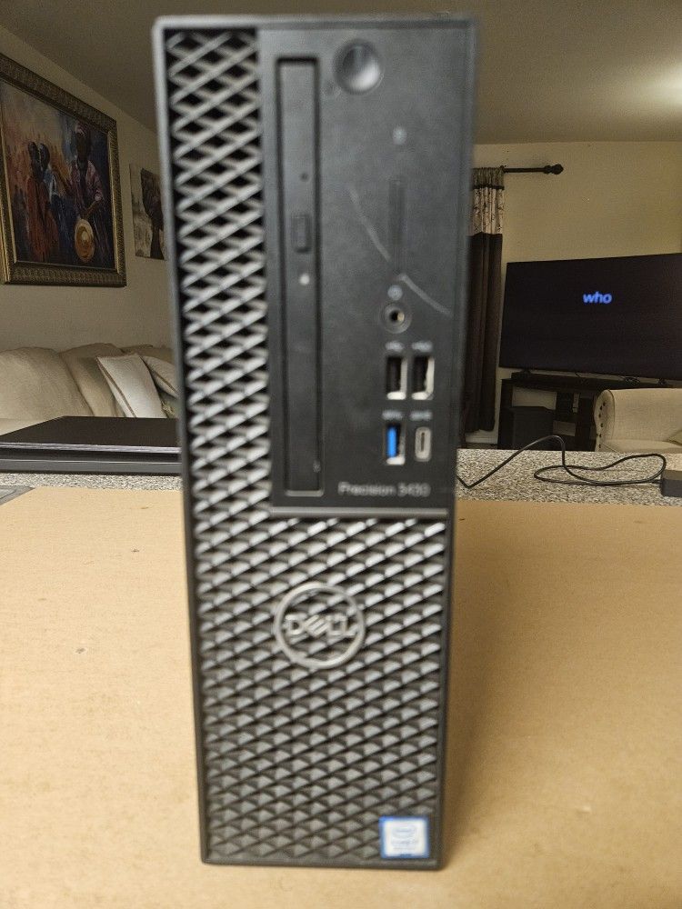 Dell Precision SFF 3430 i7 32gb Ram 1.256TB Drive 3.2ghz AMD Radeon Pro GPU