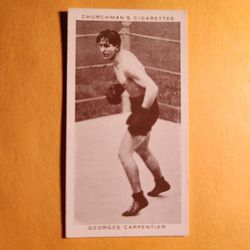 Authentic 1938 Churchman's Cigarettes Georges Carpentier Boxing Tobacco Card #8
