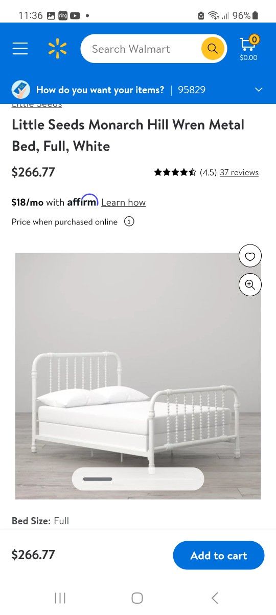 New In Box Metal Full Size Bed Frame Mattress Not Included Box Spring Requires