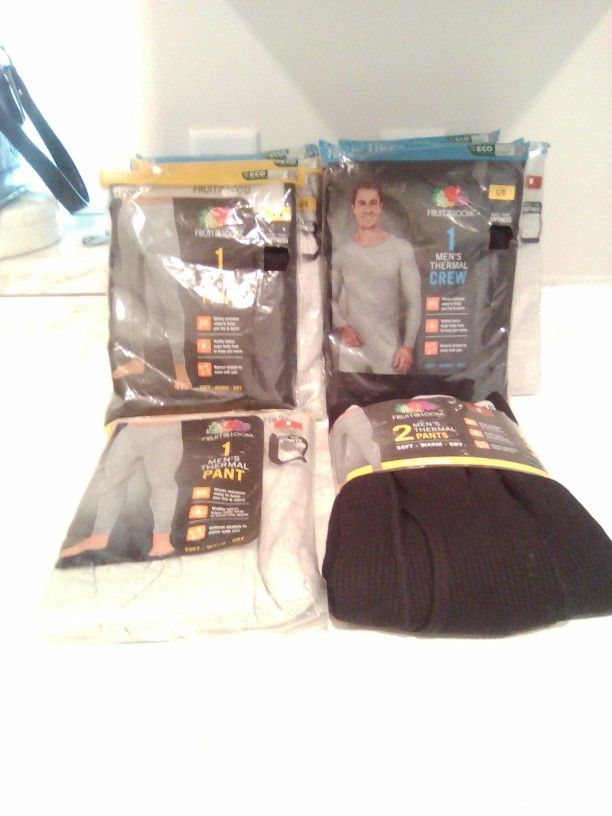 Fruit Of The Loom Men's Thermal Crew & Pants