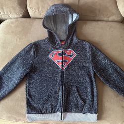 Superman Full-Zip Hooded Sweatshirt (Size 7) 