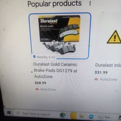 2013 To 2019 Lincoln Mkt. Rear Brake Pads