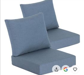 Sunbrella Outdoor Seat Cushion Sets in Blue 24x24