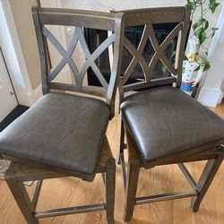 2 Solid Wood Bar Stools located in Port Townsend