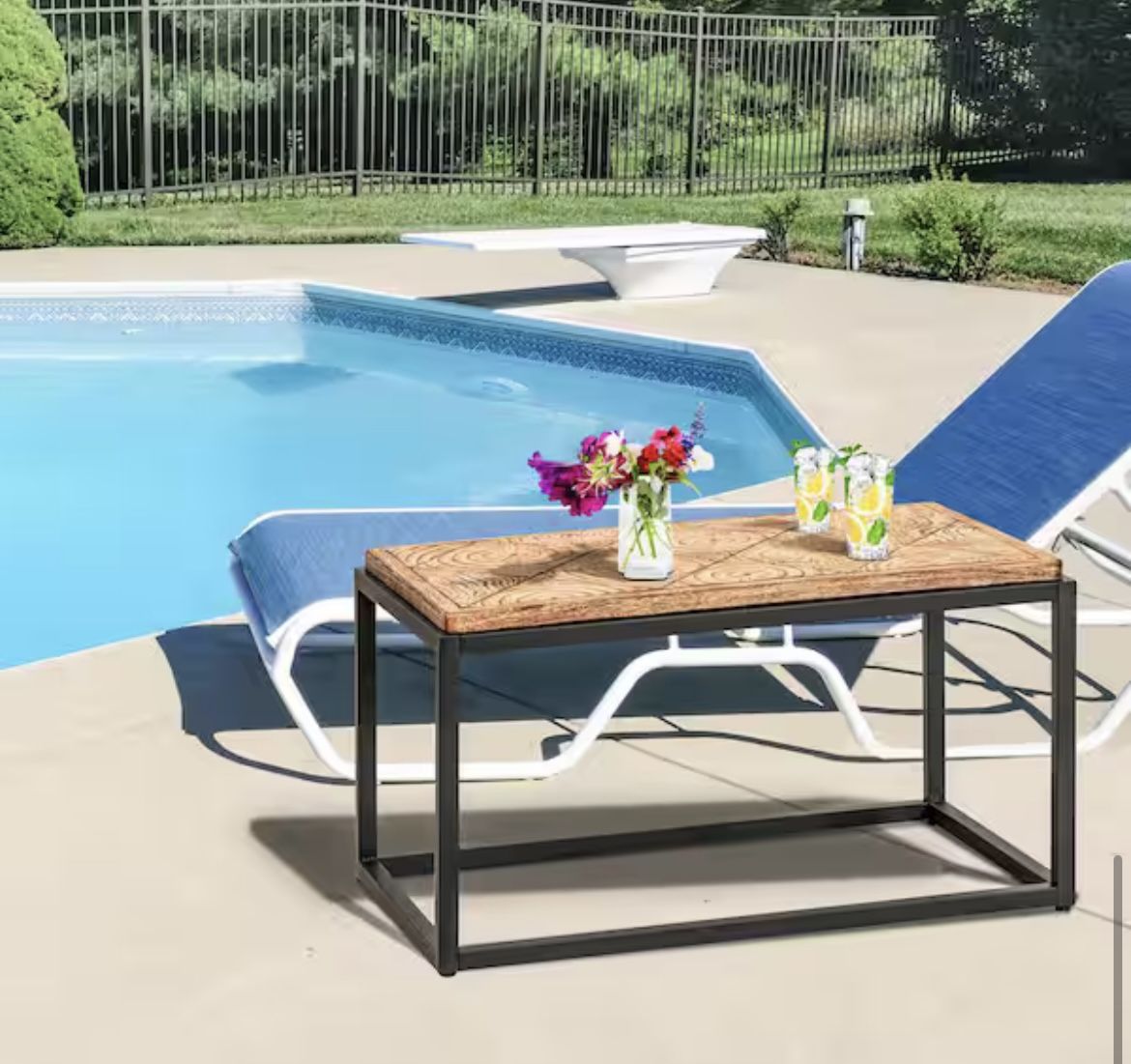 Wood Coffee Table Set With 2 Side End Tables