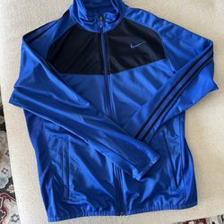 Nike Zip Up Jacket Size Medium Blue 