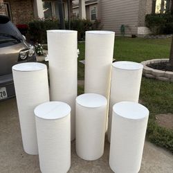 Custom White Pillars Great For Wedding Decoration