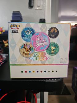 Pokemon Terestal Festival Eeveelution Badge Set Case (10 Box) Sealed