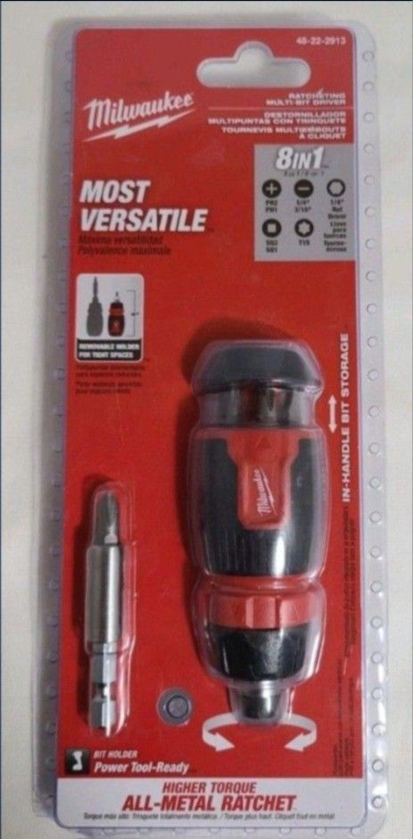 Brand New Milwaukee 8 In 1 Ratcheting Screwdriver
