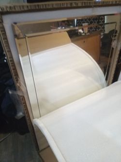 Large beveled mirror
