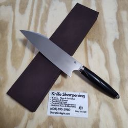 QSP 8" Chef's Knife - Mulan Series - Ebony Wood