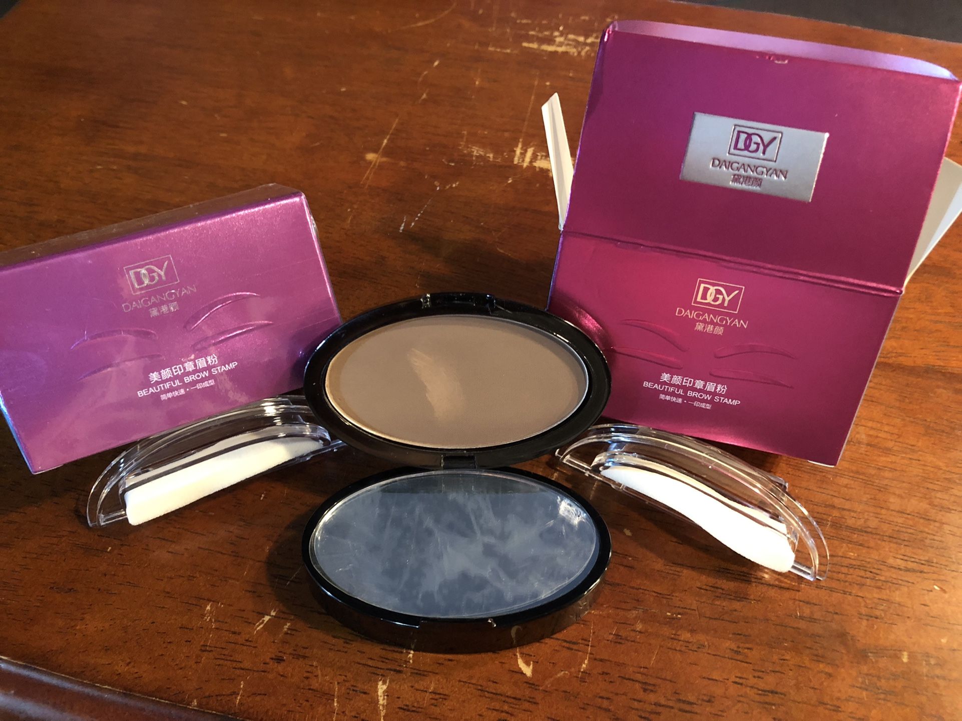 2 BROWN COMPLETE SETS Of Beautiful Brow Stamp Daigangyan