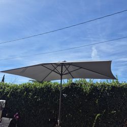 10x6.5" FT Rectangle Market Umbrella Patio Color: Gray Base Not Included 