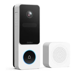 aosu Doorbell Camera Wireless- Head-to-Toe View, 2.4GHz WiFi Video Doorbell with Chime, Support Local Storage,Smart Human Detection, Works with Alexa 