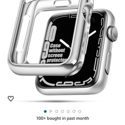 Silver Apple watch Case 