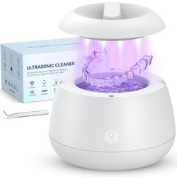Ultrasonic Retainer Cleaner Machine, 52kHz Ultrasonic Denture Cleaner for Night Guards, Braces, Aligner, Toothbrush, Jewelry and More, Dental Cleaning