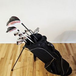 TaylorMade / Callaway Complete Golf Set –AeroBurner Driver & 3W, Diablo Irons, Odyssey 2-Ball Putter