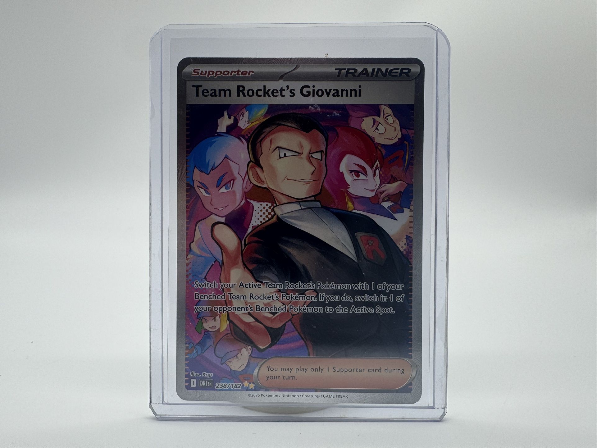 Team Rocket's Giovanni 238/182 English Destined Rivals Holo Illustration Rare
