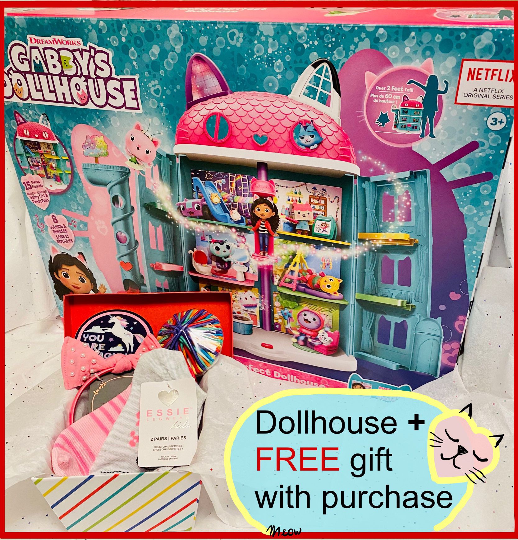 Gabby’s Dollhouse, Puurfect Dollhouse, FREE GIFT