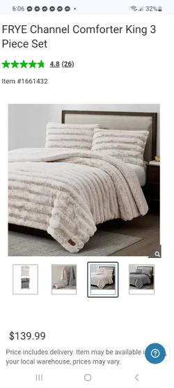 FRYE Channel Comforter King 3 Piece Set $75
