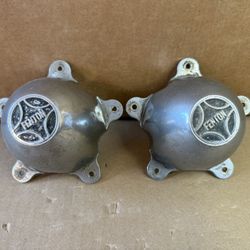 Fenton Wheel Center Caps Covers Vintage Metal Wheel Caps PAIR