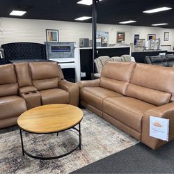Power Recliner Sofa & Loveseat. 🚚WE DELIVER🚚