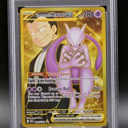 Pokémon PSA 10 – ROCKET'S MEWTWO ex Hyper Rare 240– Destined Rivals - GEM MT