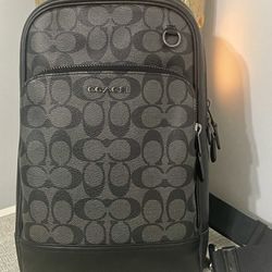 Graham Pack In Signature Canvas Coach Original New
