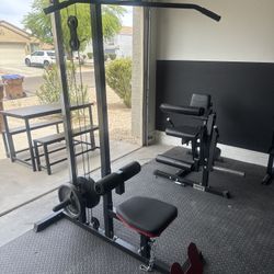 Lat Pulldown & Low Row Machine (Plate Loaded) – Like New
