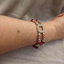 Double Strand Fashion Bracelet, Size Medium 