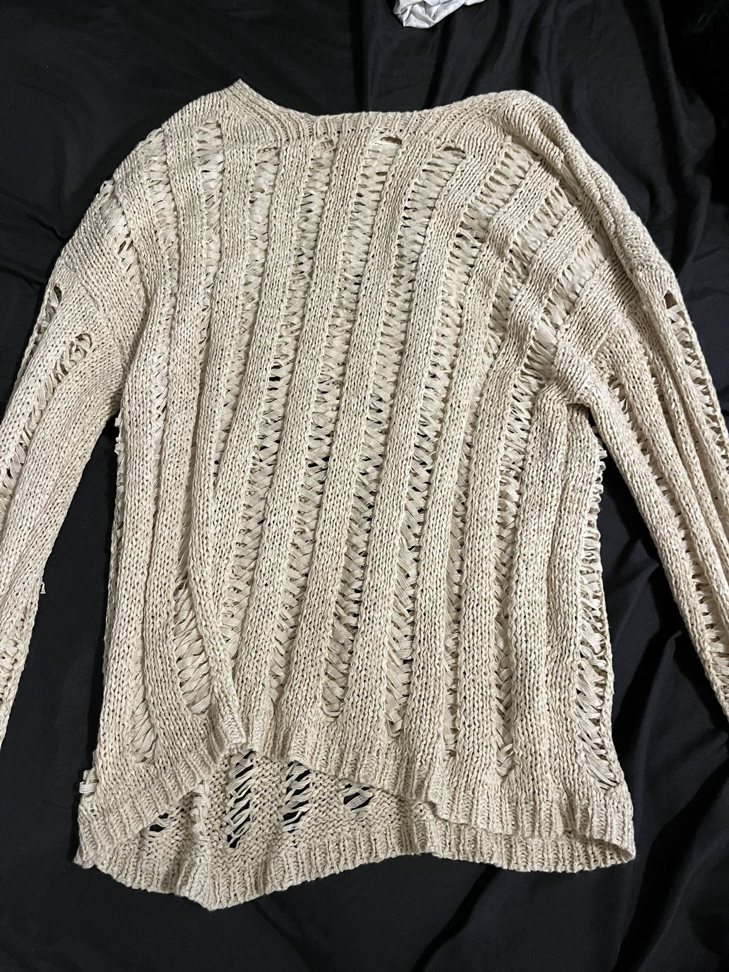 knitted see thru sweater
