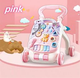 2 in 1 Multifunctional Baby Activities Push Toy Cart For Infant And Toddler To Learn Walking