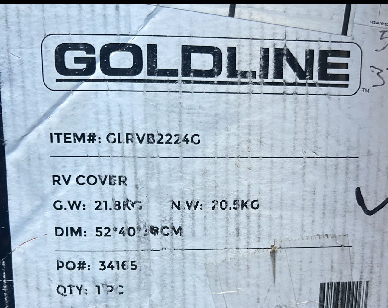 Cover Goldline GLRVB2224G, Class B Camper
