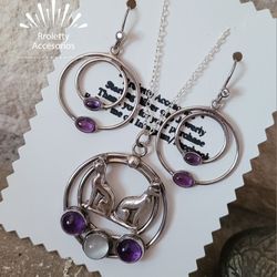 Sterling Silver 925 Necklace And Earrings Set