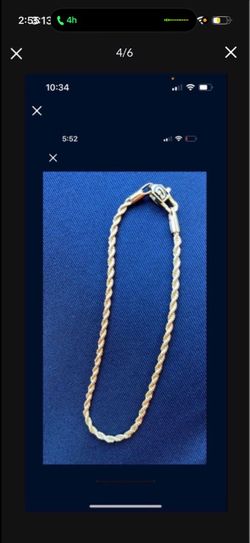 $50 RopeBracelet18kGoldPlated