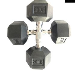 Rubber Hex Dumbbell 55’s- New In Box! Overstock!