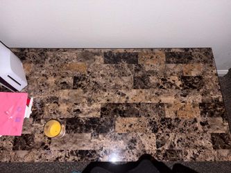 Marble brown coffee table