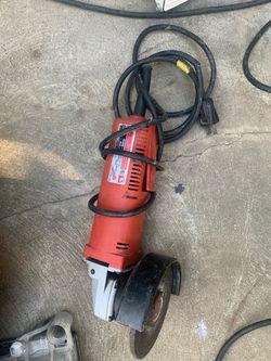 Milwaukee grinder and drill