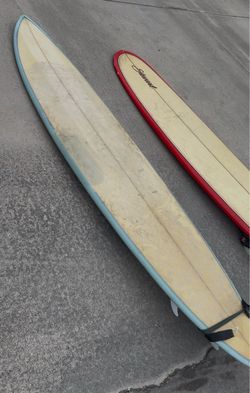 🌊 TWO SOLID LONGBOARDS – KIES + STEWART – $420 / $550 (FLEXIBLE) 🌊