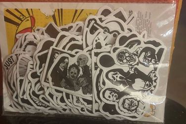 New 100 Piece Horror Movie Character Stickers. Variety