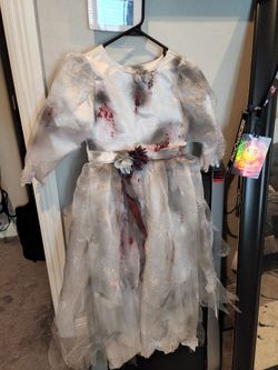 Girls Medium Zombie Bride Halloween Costume
