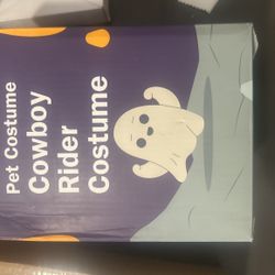 NACOCO Cowboy Rider Dog Costume for Dogs Clothes Knight Style with Doll and Hat for Halloween Day Pet Costume (M)