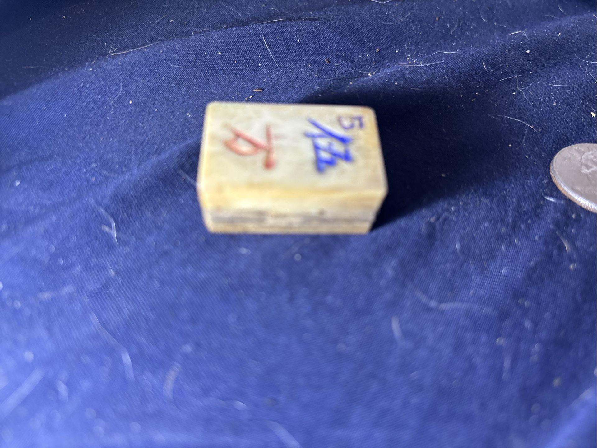 Antique Vintage Bamboo and Bone Mahjong One 1 Replacement 3 Crack Tile Mah-Jong!