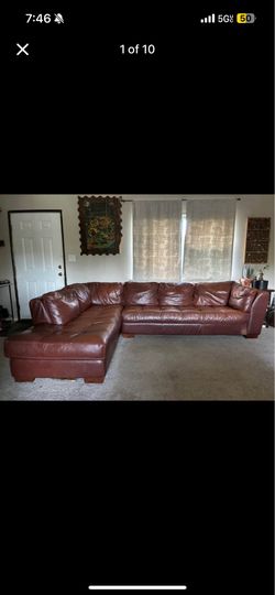 Large leather couch