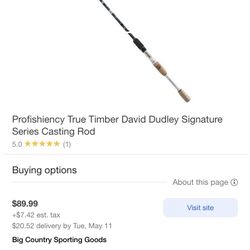 7’6 Profishiency Fishing Rod With Reel. Brand New, Open For Trades Or Offers