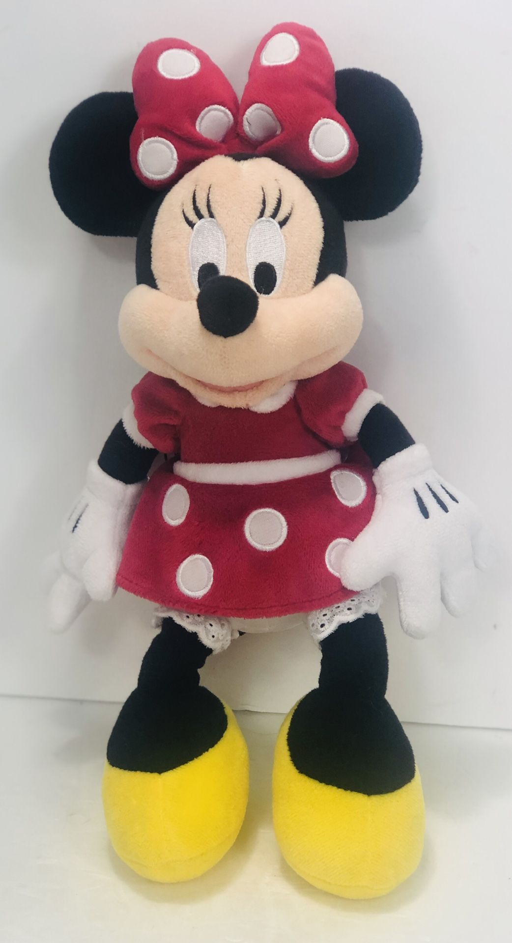 Walt Disney World MINNIE MOUSE IN RED DRESS Dots 13” Plush Vintage New With Tag