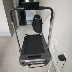 Treadmill With Remote And Collapsible Handle
